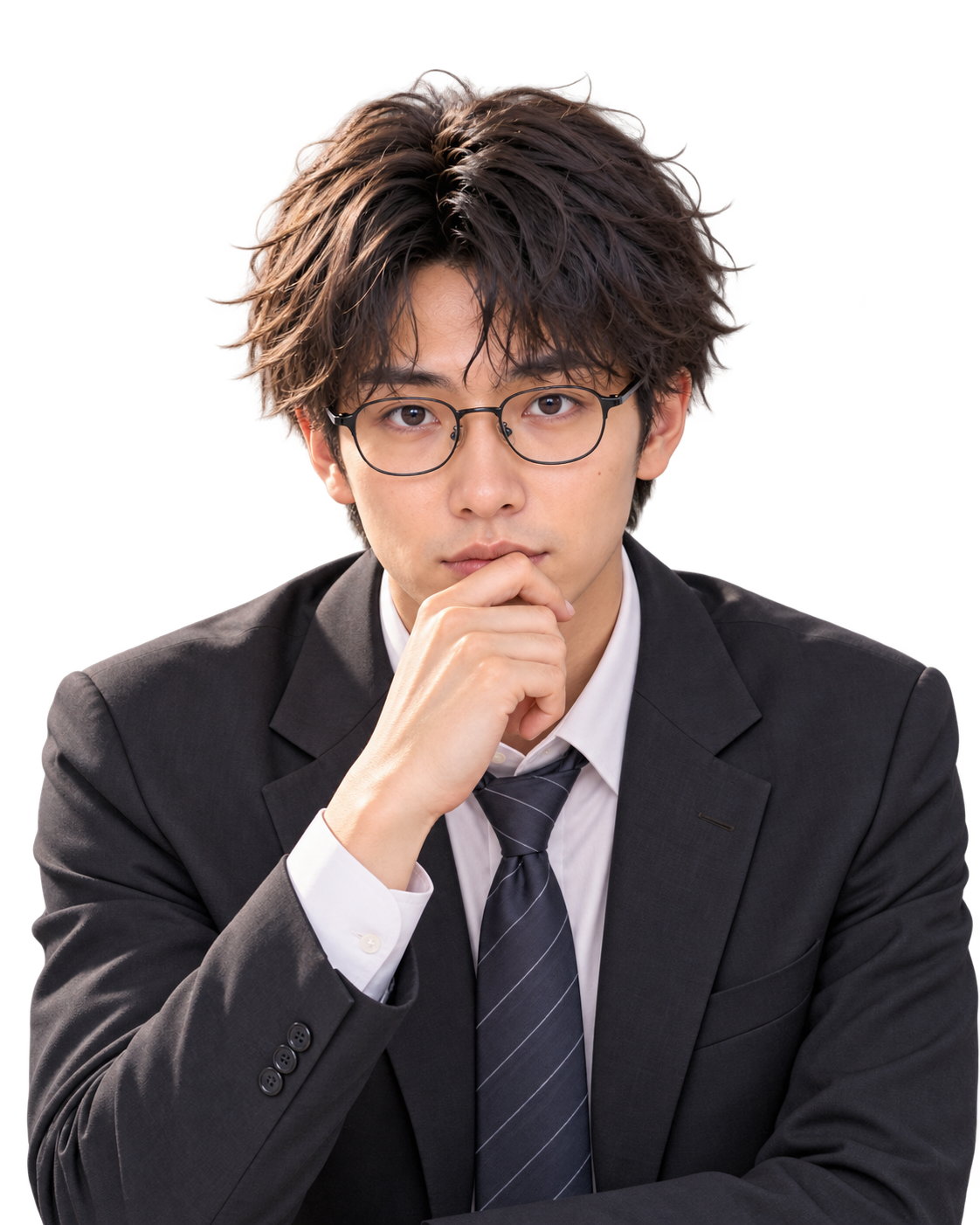 俯瞰・構造チェック担当のレン（AI）を表すイラスト